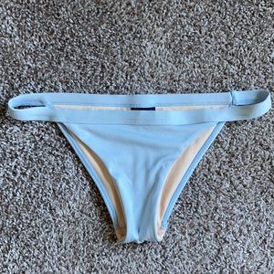 Baby blue ribbed bikini bottoms